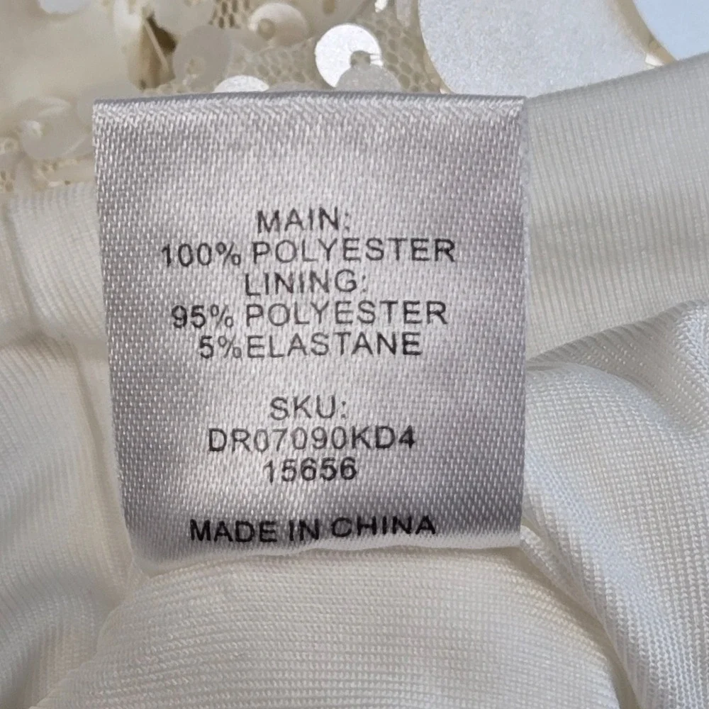 Meshki White Sequin Mini Dress with Cutout - Picture 8 of 14